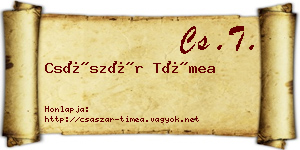 Császár Tímea névjegykártya